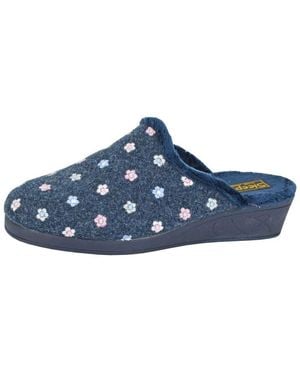 Sleeper Josephine Wedge Slippers - Blue