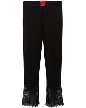 HUGO Label Pyjama Bottoms - Black