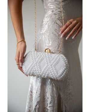 SVNX Beaded Clutch Bag - Grey