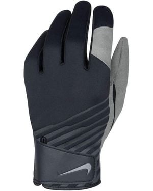 Nike Faux Suede Winter Gloves - Blue