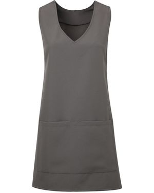 PREMIER Ladies Wrap Around Sleeveless Tunic Apron (Dark) - Grey