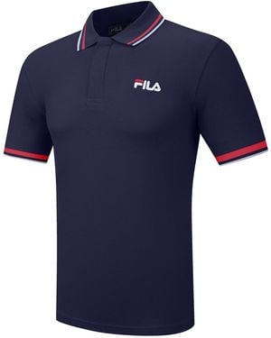 Fila Bowey Graphic Polo Shirt - Blue