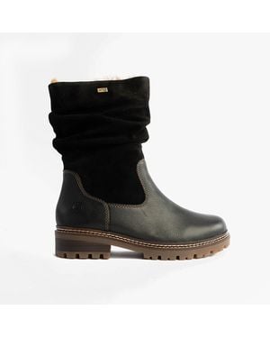 Remonte D0B80-00 Womes Side Zip Ankle Boots Leather - Black