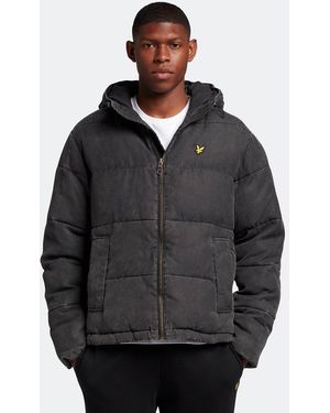 Lyle & Scott Washed Wadded Jacket - Black