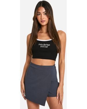 Boohoo Asymmetric Skort - Blue