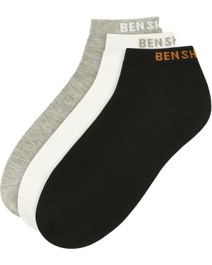 Ben Sherman Adult Trainer Socks (Pack Of 3) - Black