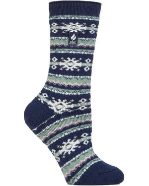 Heat Holders Ladies Nordic Socks - Blue