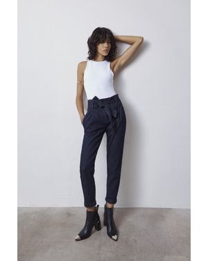 IKKS Highwaist Paperbag Denim Jeans - Blue