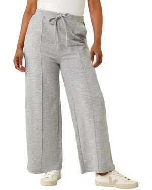Roman Petite Pintuck Tie Front Joggers - Grey