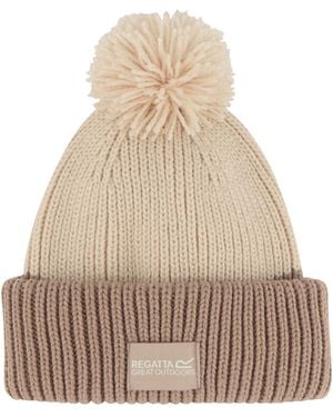 Regatta Adult Connora Pom Pom Beanie (Light Vanilla/Soft Taupe) - Natural