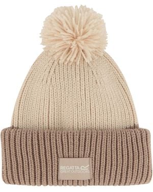 Regatta Adult Connora Pom Pom Beanie (Light Vanilla/Soft Taupe) - Natural