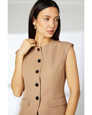 PRINCIPLES Tailored Waistcoat - Natural