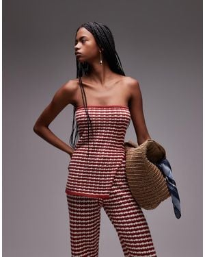 TOPSHOP Knitted Stripe Bandeau Co-Ord - Multicolour