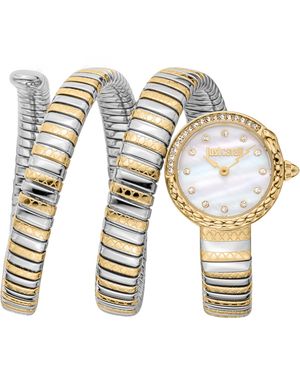 Just Cavalli Enchanting Snake Quartz Ladies Watch - White