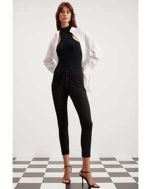 Grimelange High Waist Capri Leggings - Black