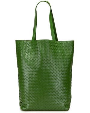 Bottega Veneta Woven Leather Tote Bag - Green