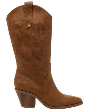 Rocket Dog Ladies Feria Western Boots (Walnut) - Brown
