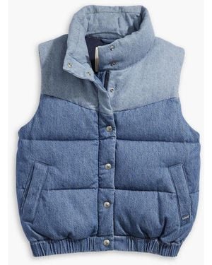 Levi's Levi's Going West Juno Western Puffer Gilet - Blue