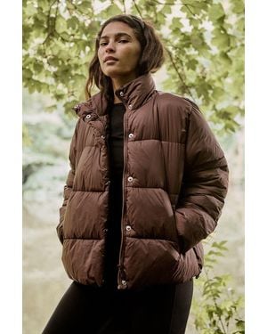 DSGN Studio Sport Zip Through Puffer Coat - Green