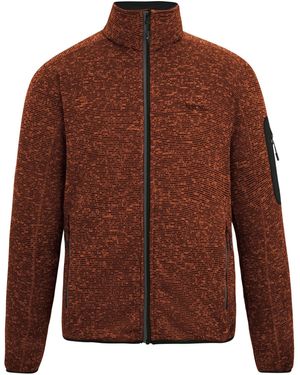 Regatta Newhill Marl Full Zip Fleece Jacket (Brick) - Brown