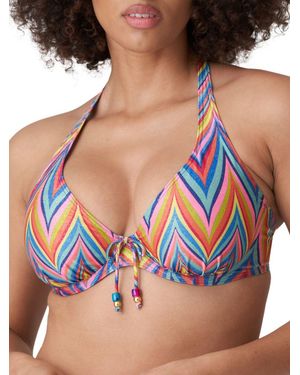 Primadonna Kea Half Padded Plunge Bikini Top - Blue