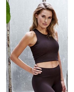 Sosandar Racerback Super-Sculpt Sports Bra - Black