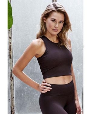 Sosandar Racerback Super-Sculpt Sports Bra Nylon - Black