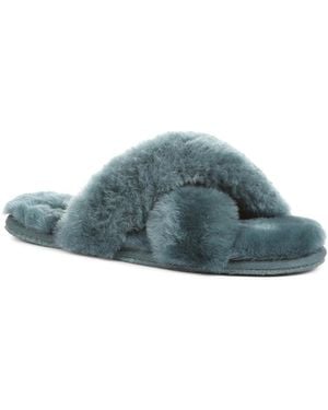 Jones Bootmaker Dory Sheepskin Slippers - Blue