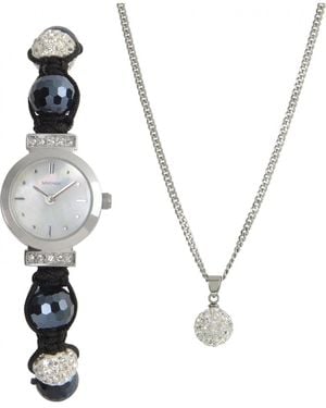 Sekonda 4063G Ladies Watch And Necklace Gift Set - White