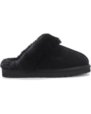 Aus Wooli Australia Sydney Scuff Slippers - Black