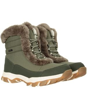 Mountain Warehouse Ladies Ohio Thermal Short Shaft Snow Boots (Light) - Green