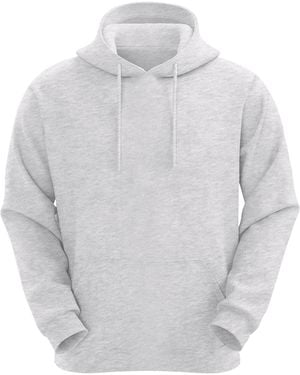 VR2 Denim Plain Hoodie Long Sleeve Pullover - Grey
