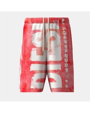 DIESEL Marshy Sweat Shorts With Elasticated Waistband - Red