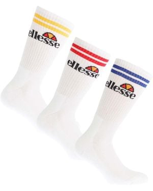 Ellesse Pullo 3pk Socks - White