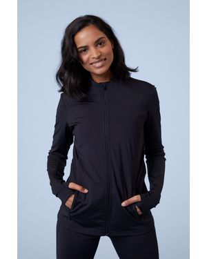 Mountain Warehouse 'Action Shot' Midlayer Stretchy Quick Wick Lightweight Full Zip Jumper - Blue