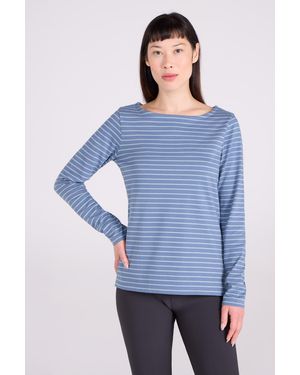 Mountain Warehouse 'St Ives' Top Cotton Crew Neck Breathable Summer Casual Tee - Blue