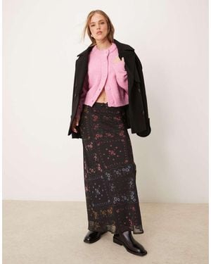 Miss Selfridge Bias Maxi Skirt - Natural