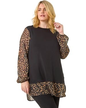 Roman Curve Animal Print 2 - Black
