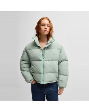 HUGO Fortuna Solid Patterned Puffer Jacket - Green