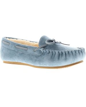 Strollers Moccasin Slippers Faux Fur Matilda Micro Fibre - Blue