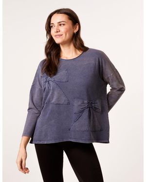 Blue Vanilla Bow Sweatshirt - Purple