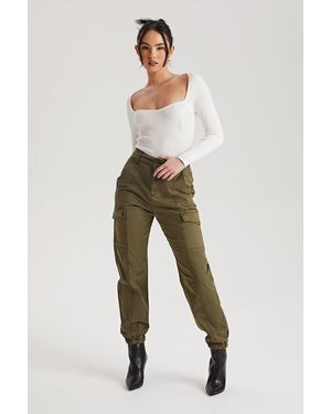 Urban Bliss Cuffed Cargo Trousers - Green