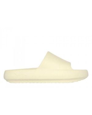 Skechers Ladies Single Strap Arch Fit Flat Sliders - Natural