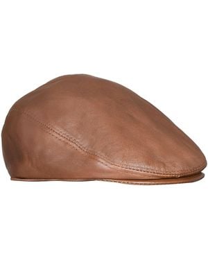 Infinity Leather Peaky Blinders Newsboy Flat Hat - Natural