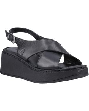 Hush Puppies Bex Wedge Nubuck Wedges - Black