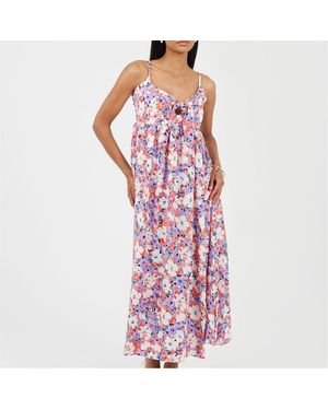 Brave Soul Strappy Spaghetti Strap Sleeveless Maxi Dress - Purple