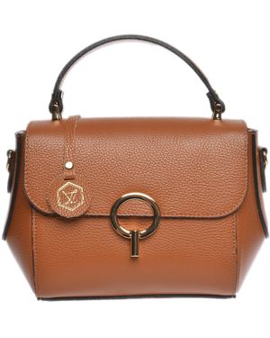 Luisa Vannini Bruin Rundleer Tas