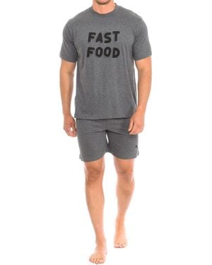 Kisses&Love Short-Sleeved And Round Neck Pyjamas Kl30000 - Grey