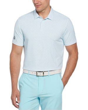 Original Penguin Pg Retro Geo Print Short-Sleeve Performance Polo Shirt - Blue