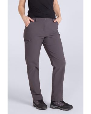 Mountain Warehouse 'Hiker' Stretchy Trousers Quick Dry Sun Protection Holiday Trousers Polyamide - Grey